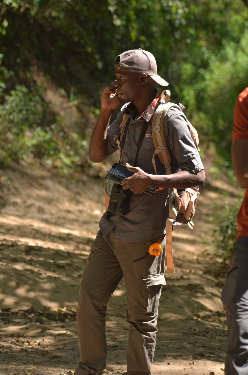 Paius on a walking safari trail